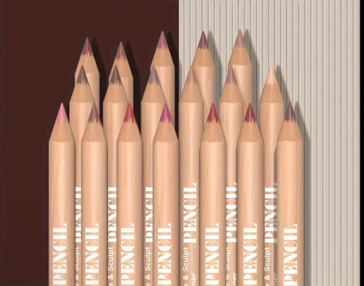 6 crayons à lèvres velours mat | Longue tenue, non desséchant | Application facile | Teintes polyvalentes.