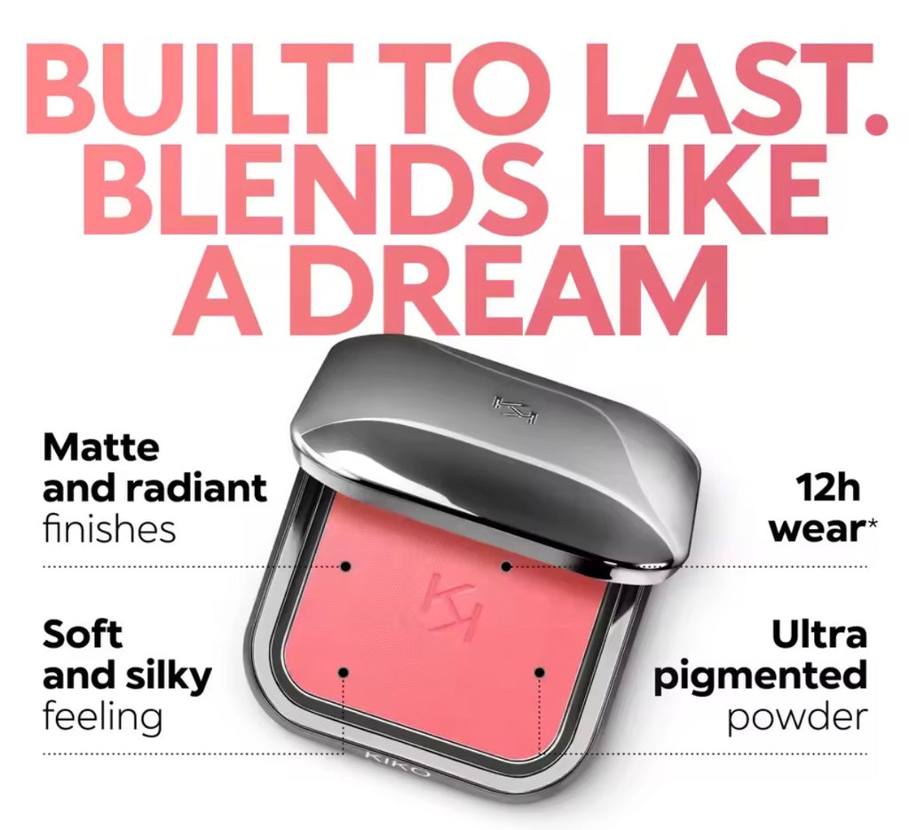 KIKO Unlimited Blush, poudre rouge longue tenue