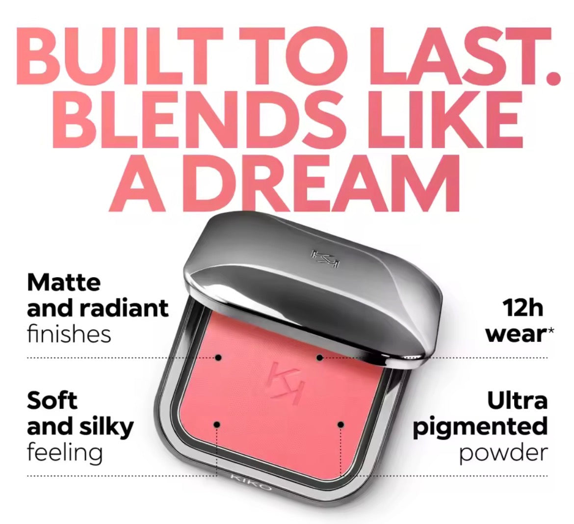 KIKO Unlimited Blush, poudre rouge longue tenue