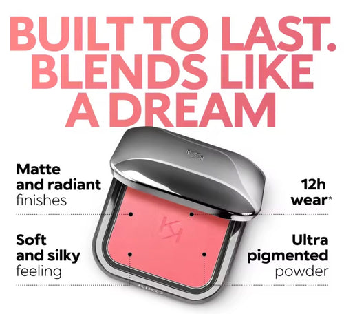 KIKO Unlimited Blush, poudre rouge longue tenue